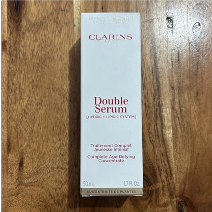 Clarins Double Serum Hydric + Lipidic System 1.7 oz / 50 mL – Anti-Aging Face Serum